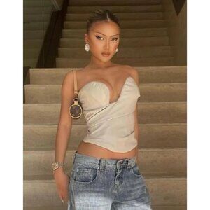 House of CB Cream Saffira Corset Top